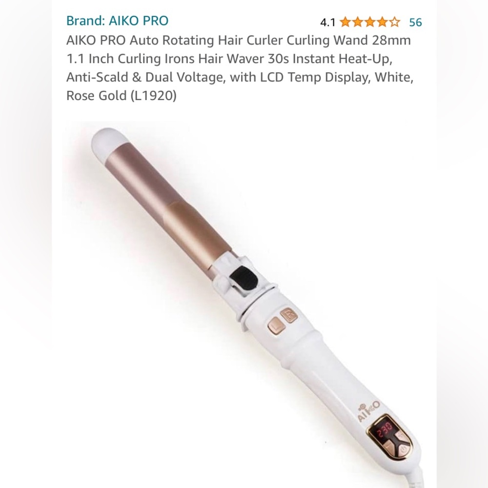 Aiko PRO Auto Rotating Hair Curler   NWOT in box